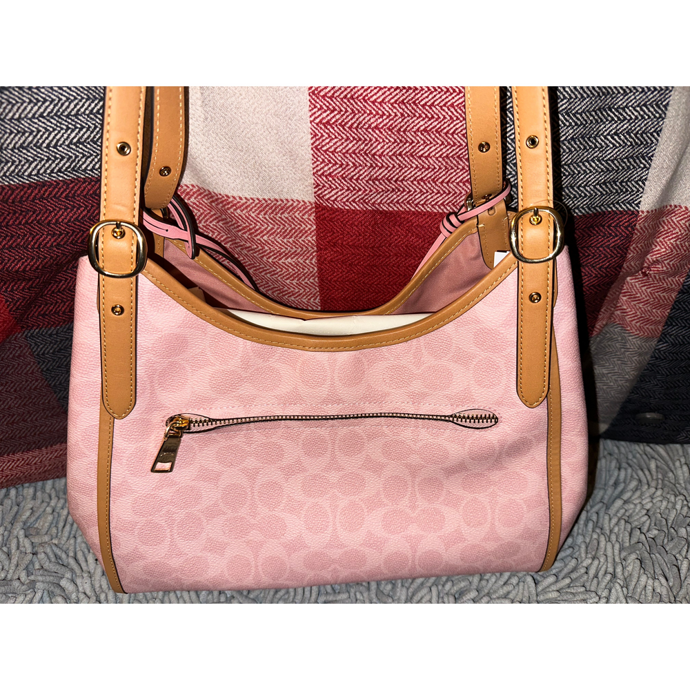 Coach Erin Shoulder Bag In Signature Canvas With Charms in Pink - Picture 4 of 5